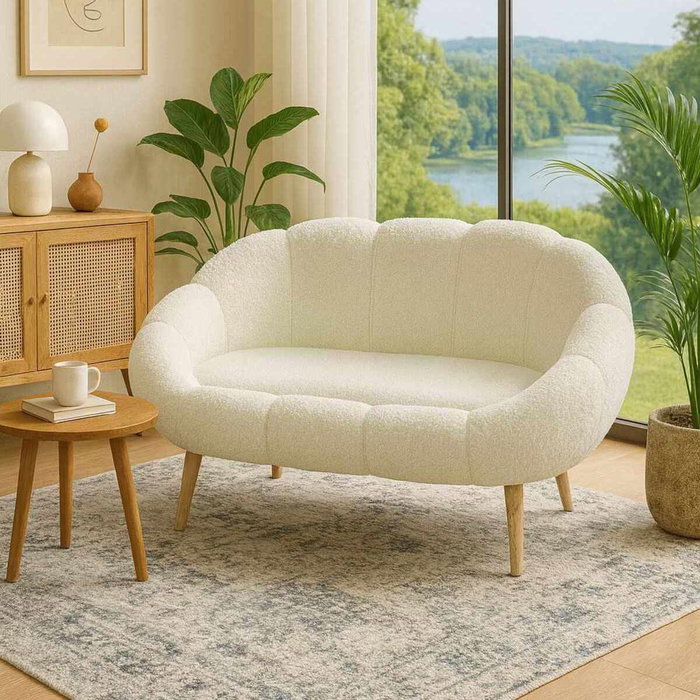 Atelier Del Sofa Lida - Sofá de 2 plazas Blanco Atelier Del Sofa Lida - Sofá de 2 plazas Blanco